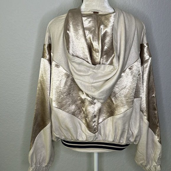 Free People Starshine Quarter Zip Jacket in Ivory Combo XS - Picture 8 of 15